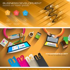 網(wǎng)站模板與平面樣式信息圖表 計(jì)算機(jī)平面設(shè)計(jì)的視覺(jué)化融合